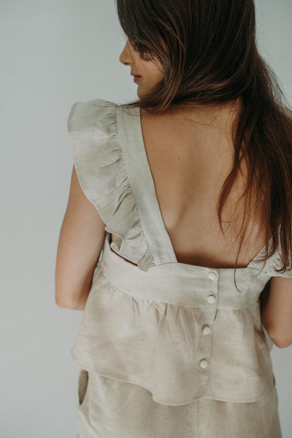 Laurel Ruffle Sleeve Top