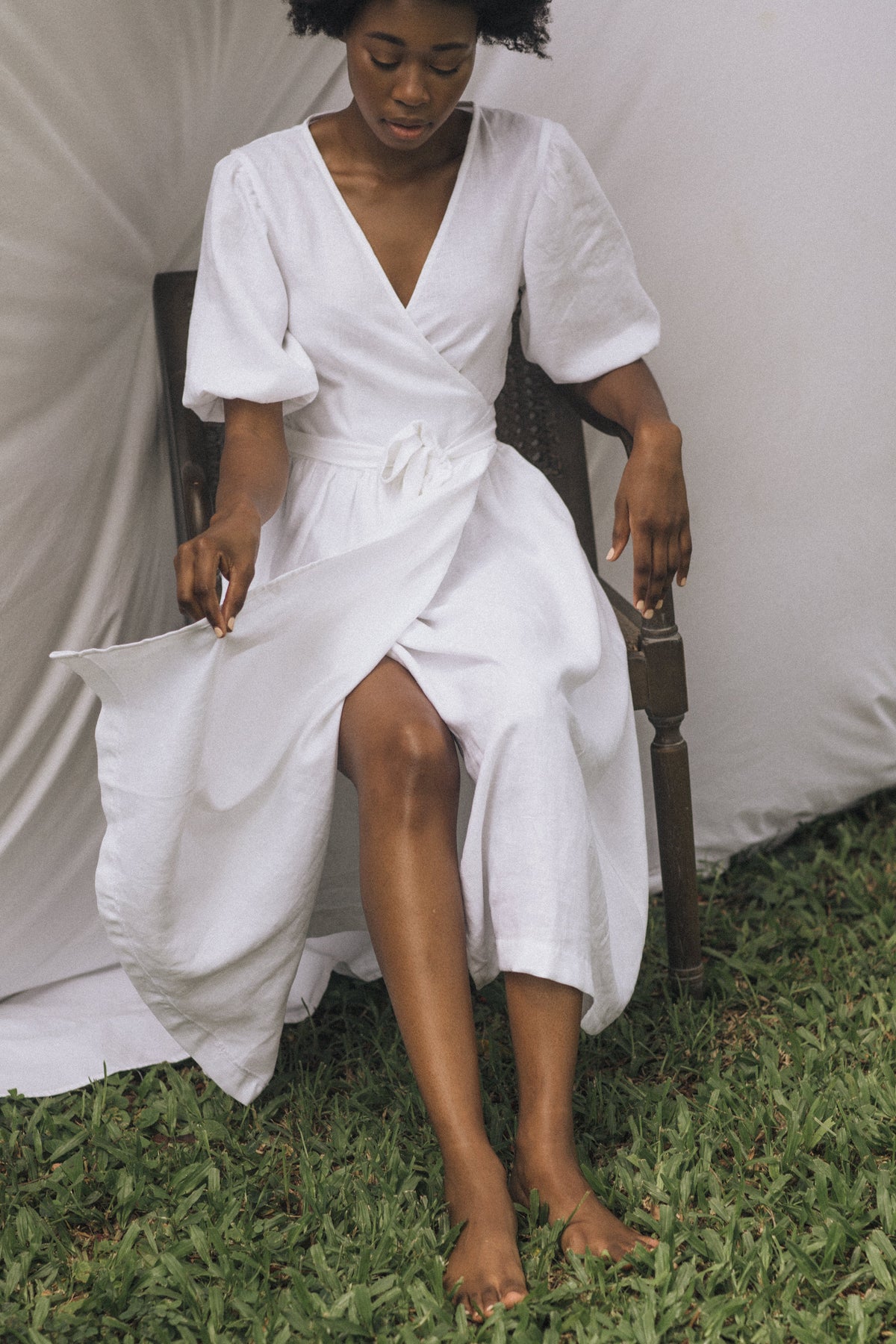 Sage Wrap Dress