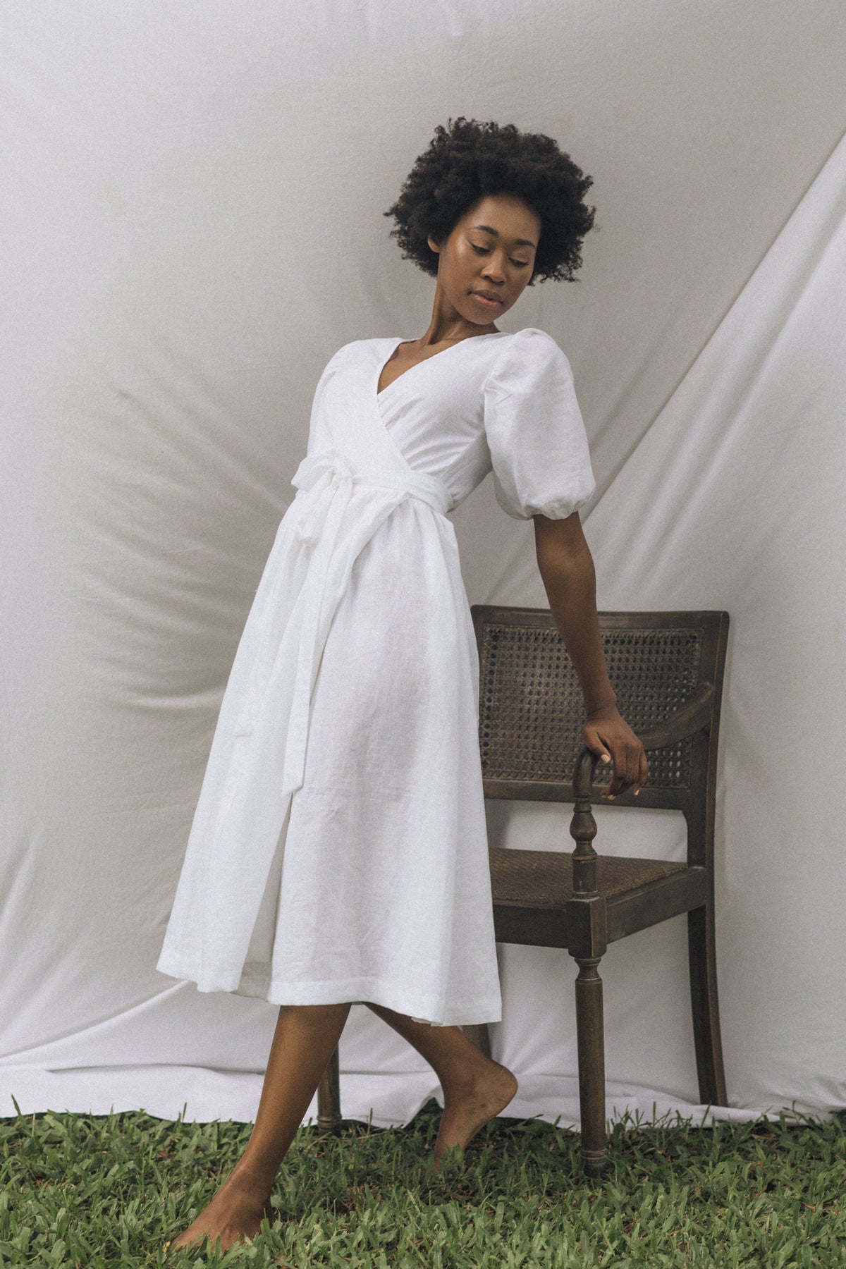 Sage Wrap Dress
