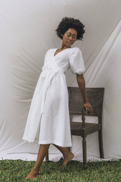 Sage Wrap Dress