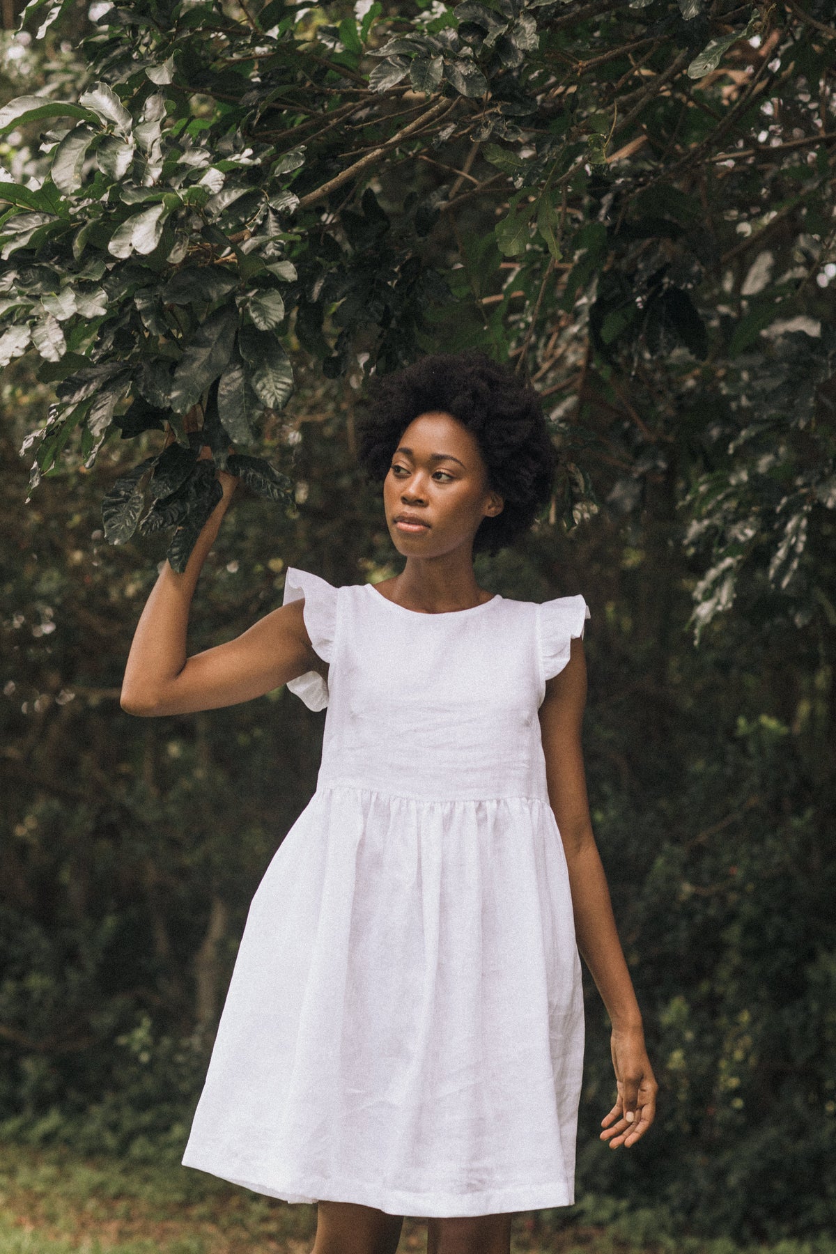 Fenn Frill Sleeve Dress - with zips for breastfeeding